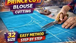 32 Size Prince Cut Blouse Cutting | Step by step | Easy Method | Simple tarika | PrinceCut Blouse