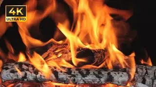 🔥 Fireplace 4K with Crackling Sound | Cozy Fire Sounds for Relax, Sleep, Study & Stress Relief
