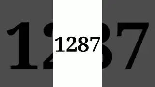 One Thousand Two Hundred Eighty Seven | Comment What is Special For You With This Number! #shorts