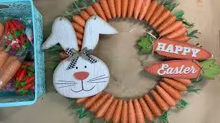 DIY Dollar Tree Carrot Wreath