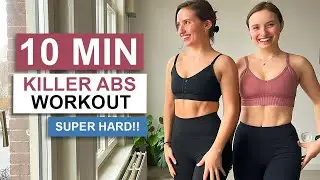 10 MIN SUPER INTENSE AB WORKOUT // Get Sixpack Abs At Home, Seriously Hard Exercises! | Twice as Fit