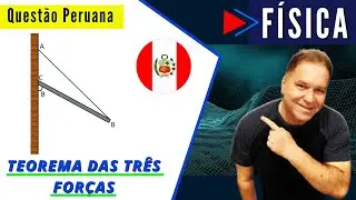 TEOREMA DAS TRÊS FORÇAS - FÍSICA - ESTÁTICA ( Questão Peruana)