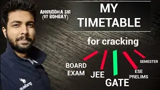 My timetable || GATE preparation timetable(2021-2022) || Aniruddha Sir (GradeUp) || IIT BOMBAY