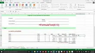 Excel FormulaText Function