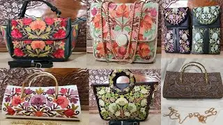 Beautiful Kashmiri Aari Work Trending Bags||Kashmiri Aari work tote bags|Sling bags