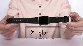 Black Horween Leather Apple Watch Band | Handmade by olpr.
