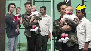 Karan Johar's CUTE Moments With Twin Babies Yash & Ruhi In Public