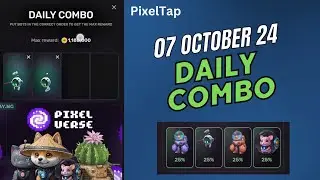 Pixelverse Daily Combo Cards | Pixelverse Daily Combo 07 Oct 2024 | Pixeltap Daily Combo #video