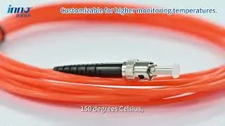 How high can fiber optic sensors measure the temperature range of fluorescent fibers