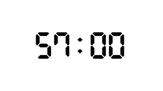 57 Minute | 3420 Seconds Timer | White Screen With Silent Focus | NX