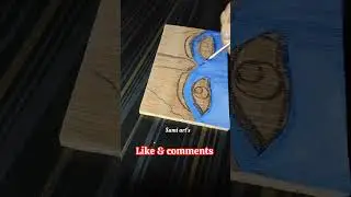 Krishna Ji Eye Printing ❤️👀 in wooden || #shorts #art#radheradhe
