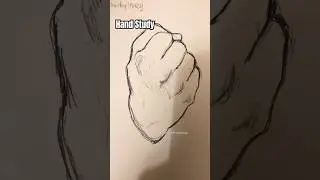 Drawing A Hand Study 👊🏽 #drawing #pendrawing #artprocess #shading