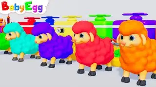 🚂🌈 Choo Choo Train with Color Balls | Colorful Baby Song | babyEgg Robot 8 Nursery Rhyme & Kids Song