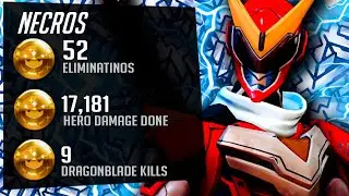 Necros The Most Dominant Genji Gameplay Ever! 52 elims! [ Overwatch Season 35 Top 500 ]