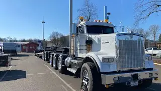 2023 Kenworth, Kyes fab, Whitlog lowboy string.