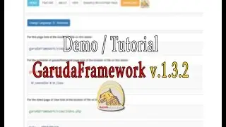 Demo / Tutorial GarudaFramework v.1.3.2  || Framework PHP