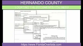 Hernando County FL: Locate the Documents (Tax Deed Auctions and Excess Proceeds)