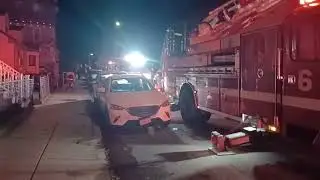 Boston fire department respond to a garage fire on Minot street in Dorchester.October 26, 2025