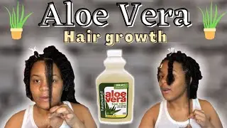 ALOE VERA (Challenge) For Natural Hair Growth [Again] |Ellenmarie| #AloeVeraJuice #Hairgrowth