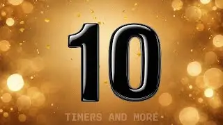 10-секундный обратный отсчет до 2026 года 🎉 Черно-золотой стиль для новогодней ночи