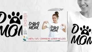 Dog Mom SVG Cut File. Dog Paws Svg. Digital product for cutting machines.