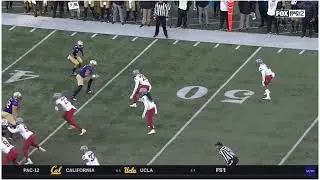 Hunter Bryant delayed route beats two defenders but falls incomplete against Washington State (2019)