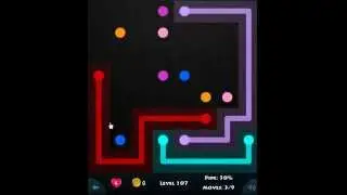 flow game facebook - green pack level 107 Connect the dots