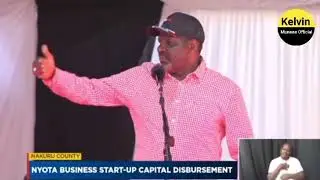 Nakuru East Mp David Gikaria address during the NYOTA business start-up capital disbursement 