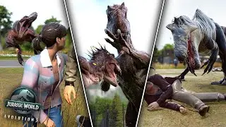 THE MOST BRUTAL ATTACK ANIMATIONS IN JURASSIC WORLD EVOLUTION 3!
