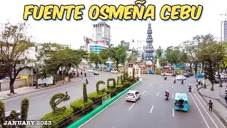 🔥[4K #CEBU 🇵🇭] ▶︎  #FUENTE OSMEÑA CIRCLE | January 2023 Update | Walking Tour | #Philippines