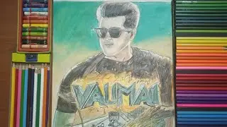 How to draw Valimai Ajith#Ajith drawing#AA art