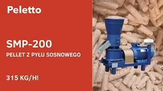 Produkcja pelletu z pyłu sosnowego aż 315 kg/h #peleciarka 7,5 kW SMP-200 od Peletto.pl