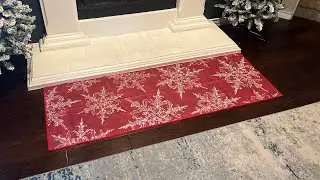 Product Review: Beautiful 2x6 Christmas Snowflake Rug Runner! #amazonfinds #amazontoppicks