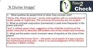 William Blake: 'A Divine Image' and interim mini assessment
