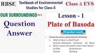 RBSE Class 5 EVS (Our Surroundings Part-3) Chapter 1 Plate of Basoda question answer