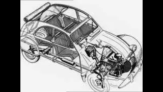 История Citroen - Презентация Citroen 2CV в 1948 году