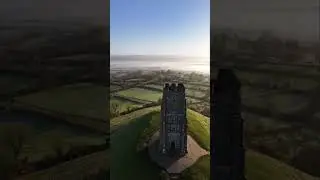 Magical Sunrise at Glastonbury Tor #stunningdrone #drone #views #glastonbury