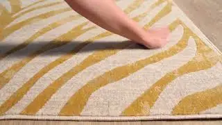 Yellow Terra Zebra Print Area Rug