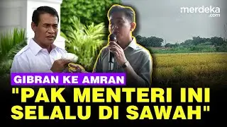 Wapres Gibran ke Mentan Amran: Pak Menteri Enggak Pernah di Kantor, Selalu di Sawah