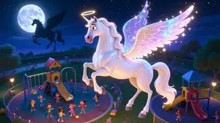 Flying Horse over City Lights | Magical Adventure Song for Kids | Nursery Rhymes in English