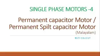 Single Phase Induction Motor 4 Permanent Split Capacitor in English