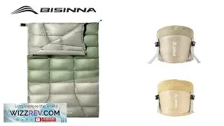 BISINNA White Duck Down Winter Sleeping Bag Envelope Style Lightweight Warm Compact