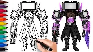 HOW TO DRAW NEW UPGRADED TITAN TV WOMAN | Skibidi Toilet Darkzone - Easy Step by Step Drawing