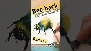 Hack - A Bee watercolour painting tutorial #watercolor #aquarellepainting