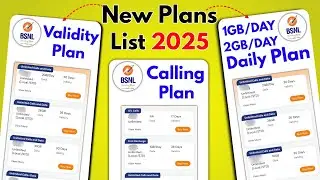 Bsnl New Recharge Plan 2025 Bsnl Validity Plan | Bsnl Calling Plan 1GB/2GB Data Daily Plan Data Pack