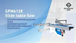 spowercnc Table Saw: Wood Cutting + 45&deg; Bevel Cut with European Dust Collection Hood 🛠️