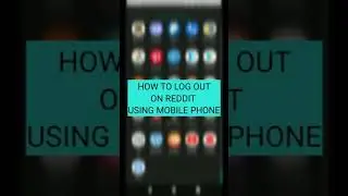 How to Logout in Reddit using Mobile Phone | ⚜️ MOBILE ZONE ⚜️