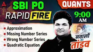 SBI PO Maths Classes 2024-25 | Quants Rapid Fire Session | By Shantanu Shukla