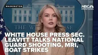 White House Press Secretary Leavitt discusses drug boat strikes, National Guard shooting