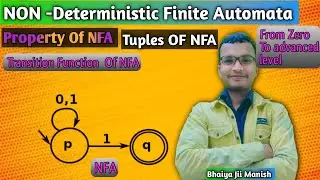 lec 13  | NFA | tuples of NFA & its property |Tuples | epsilon moves | tuples | question practice